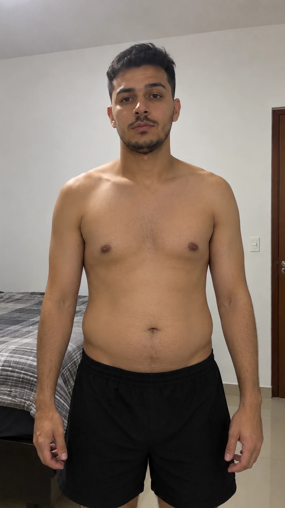 Antes: shape de falso magro